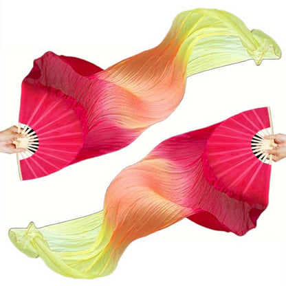 Hand Fans - Folding Dance 2 Pack - Women's for Carnival Performance Summer, 4 Colors - product detail view 18