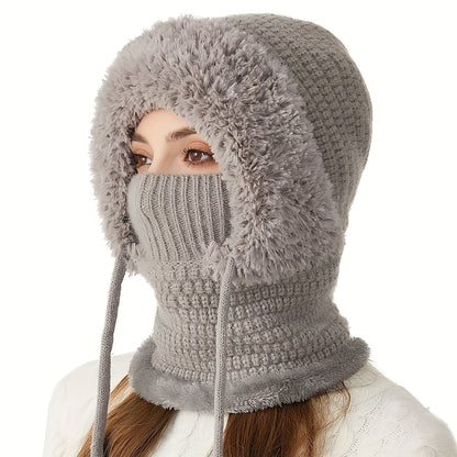 Hats & Beanies - Winter Beanie Hat for Women Plush Warm Fleece Lined Knit Cap Soft Cozy - product detail view 9
