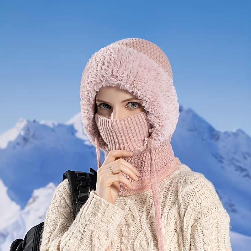 Hats & Beanies - Winter Beanie Hat for Women Plush Warm Fleece Lined Knit Cap Soft Cozy - product detail view 12