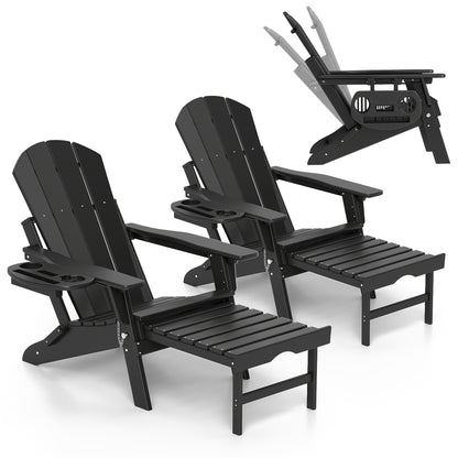 Adirondack Chair shown in the Black, 2pcs option