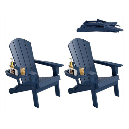 HDPE Adirondack Chair with Weather-Resistant Finish and Adjustable Backrest for Patio detail image - detail view 17