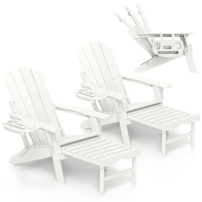 HDPE Adirondack Chair with Weather-Resistant Finish and Adjustable Backrest for Patio detail image - detail view 24