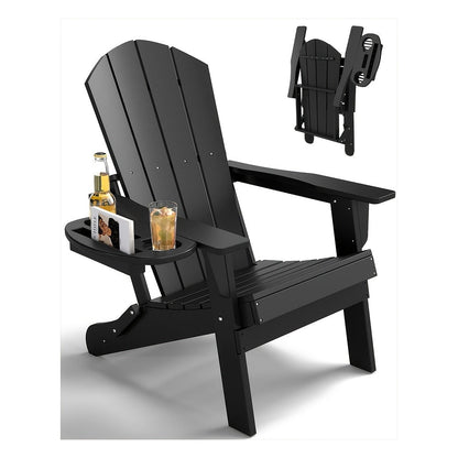 Adirondack Chair shown in the Footrest-Free - Black, 1pc option