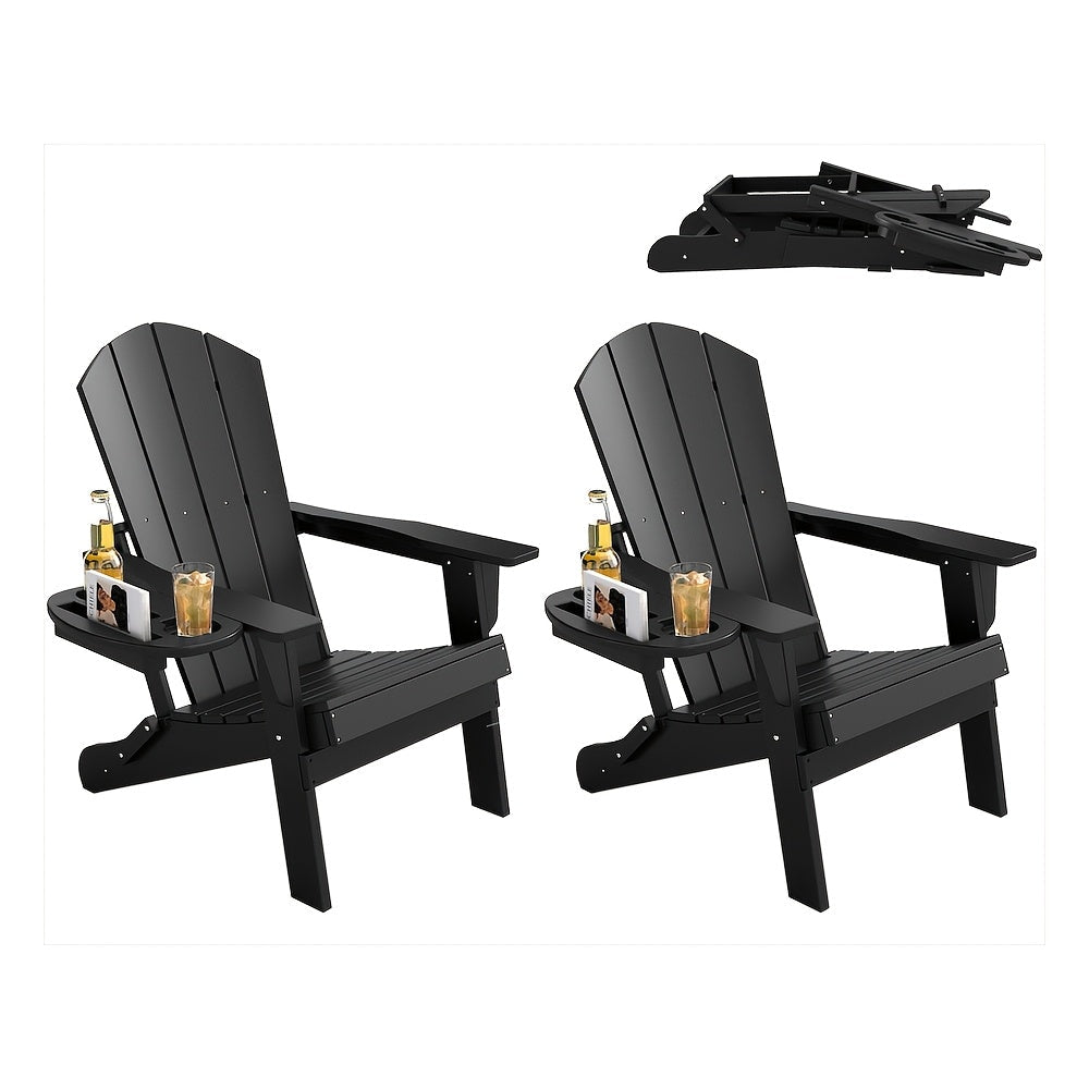Adirondack Chair shown in the Footrest-Free - Black, 2pcs option