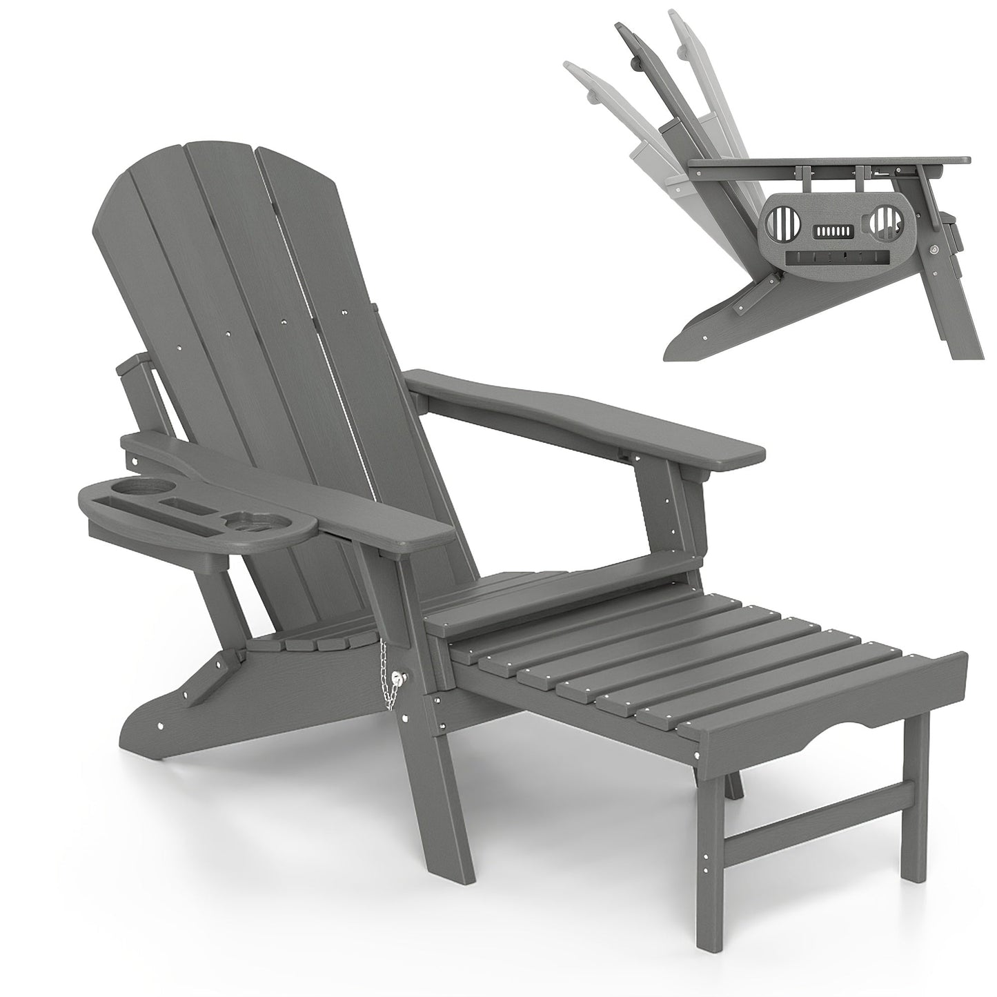 Adirondack Chair shown in the Grey, 1pc option