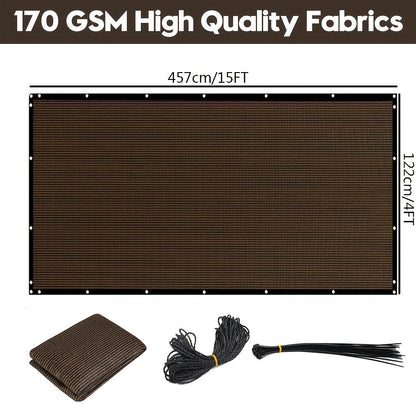 Privacy Screen shown in the 4'X15'(47.24x177.17inch)Brown option