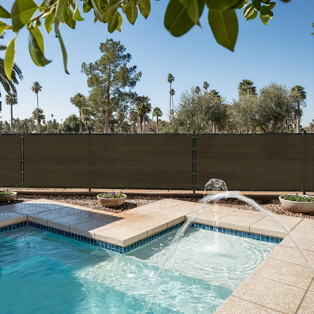 HDPE Outdoor Patio Roller Shade with UV Protection and Tool-Free Assembly detail image - detail view 9