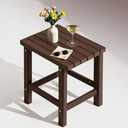 Outdoor Side Table shown in the Brown option