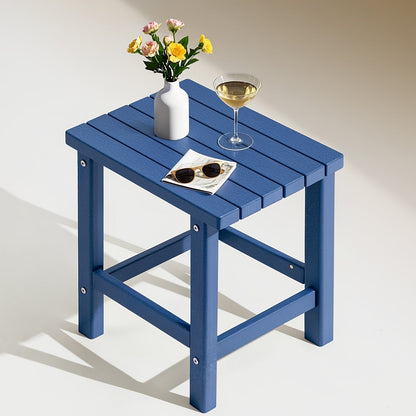 Outdoor Side Table shown in the Navy Blue option