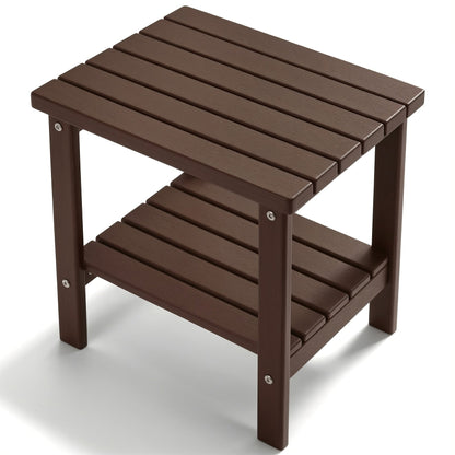 Outdoor Side Table shown in the Brown option