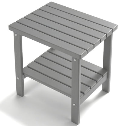 HDPE Outdoor Side Table with Weather-Resistant Finish, Outdoor Accent Table for Patio detail image - detail view 6