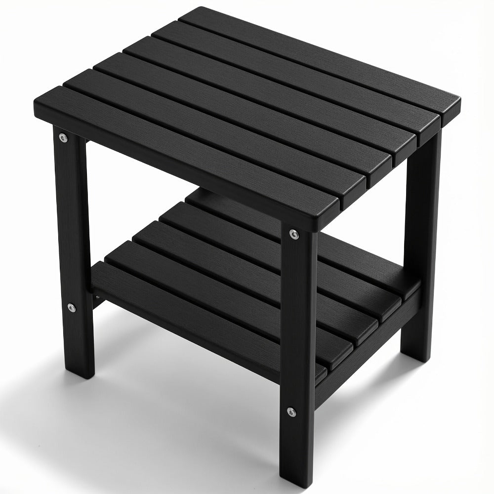 Outdoor Side Table, Adirondack Side Table HDPE Outdoor Weather Resistant Square End Table shown in the main product view