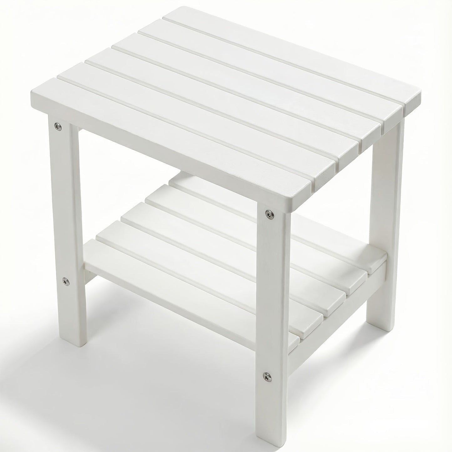 Outdoor Side Table shown in the White option