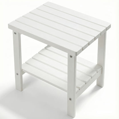 Outdoor Side Table shown in the White option