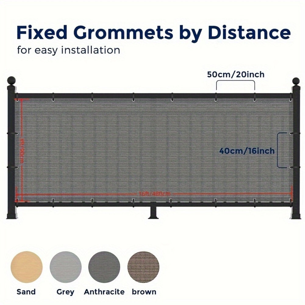 HDPE Privacy Screen Fence with Added Privacy and Reinforced Corners for Patio detail image - detail view 4