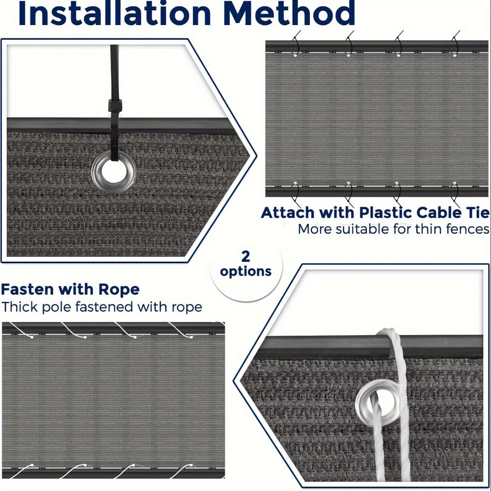 HDPE Privacy Screen Fence with Added Privacy and Reinforced Corners for Patio detail image - detail view 6
