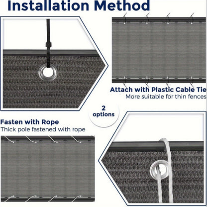 HDPE Privacy Screen Fence with Added Privacy and Reinforced Corners for Patio detail image - detail view 6