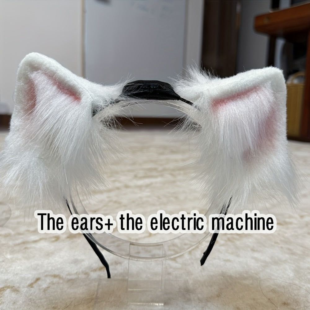 Headband for Women - Moving Cat Ears Electric Automatic & Touch-Responsive | USB Rechargeable - product detail view 3