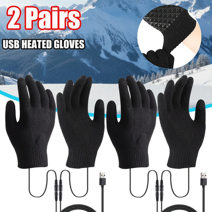 Heated Gloves - USB Electric Hand Warmers Full Finger Touchscreen Anti-Slip for Men Women - product detail view 18