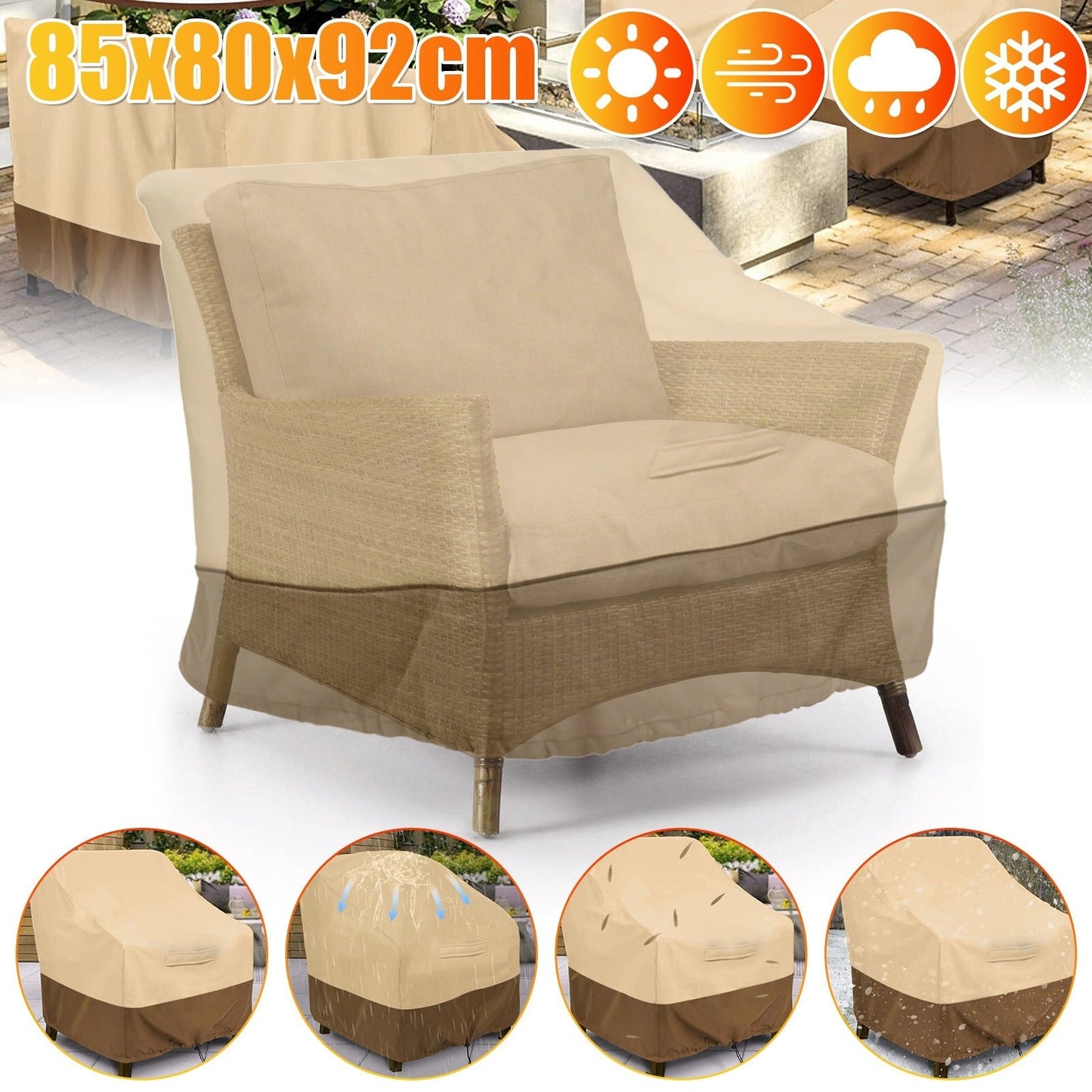 Patio Furniture Cover shown in the 1pc option