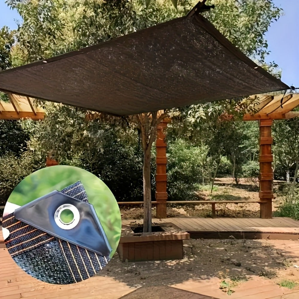 Heavy-Duty HDPE Outdoor Sun Shade Sail with UV Protection and Reinforced Corners for Patio detail image - detail view 11