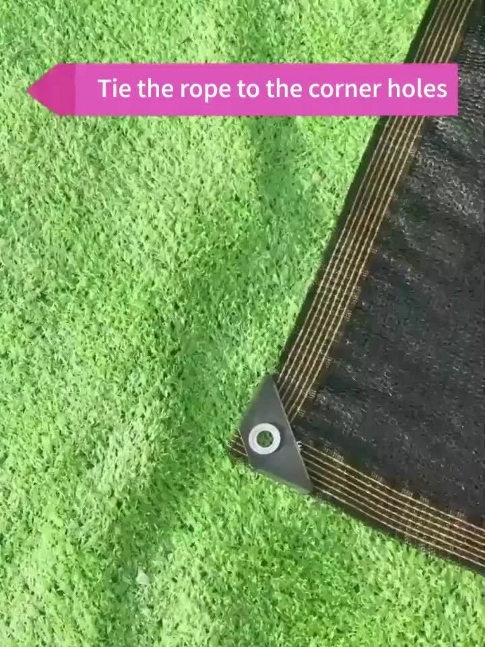 Heavy-Duty HDPE Outdoor Sun Shade Sail with UV Protection and Reinforced Corners for Patio detail image - detail view 12