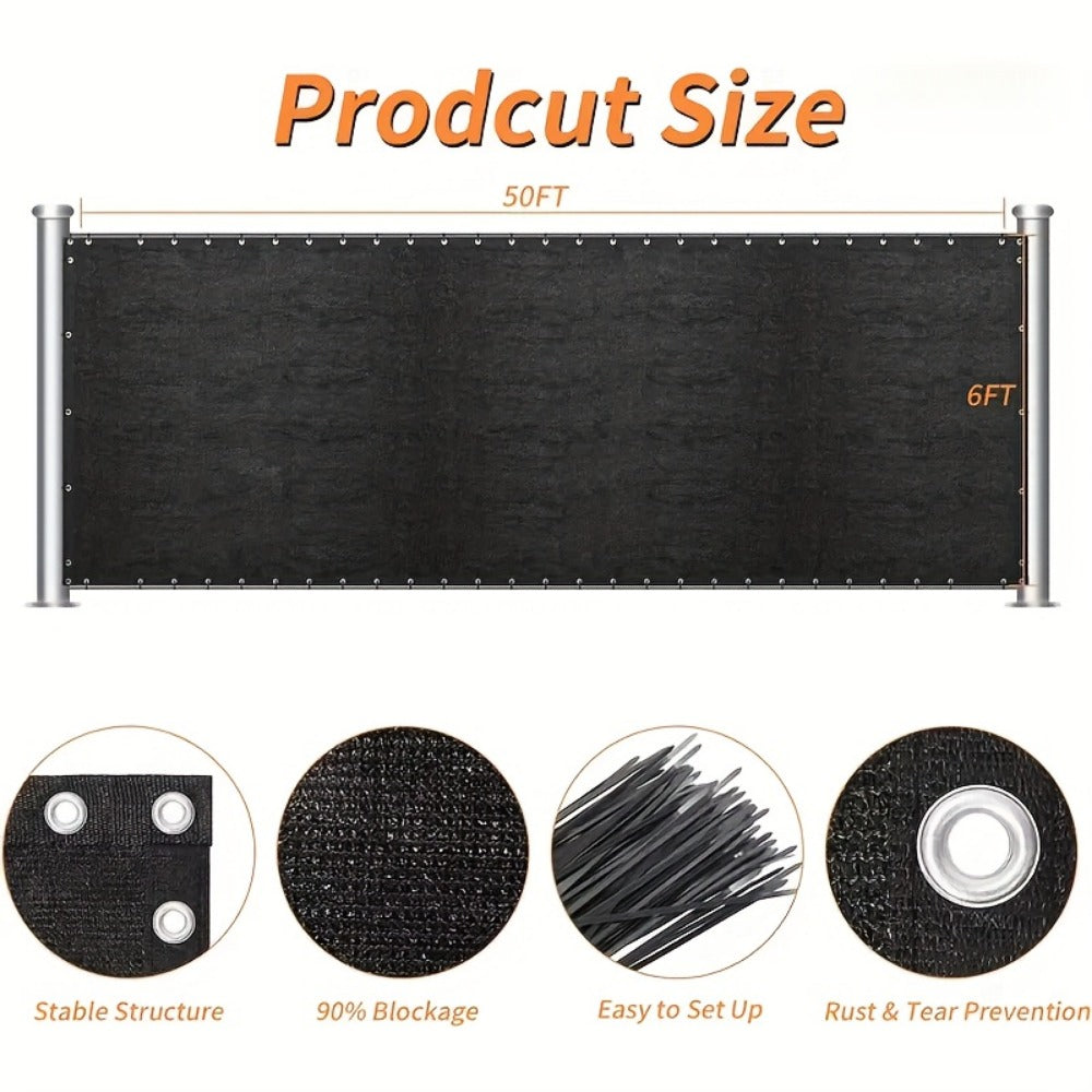 Heavy-Duty HDPE Privacy Screen Fence with Added Privacy and UV Protection detail image - detail view 13