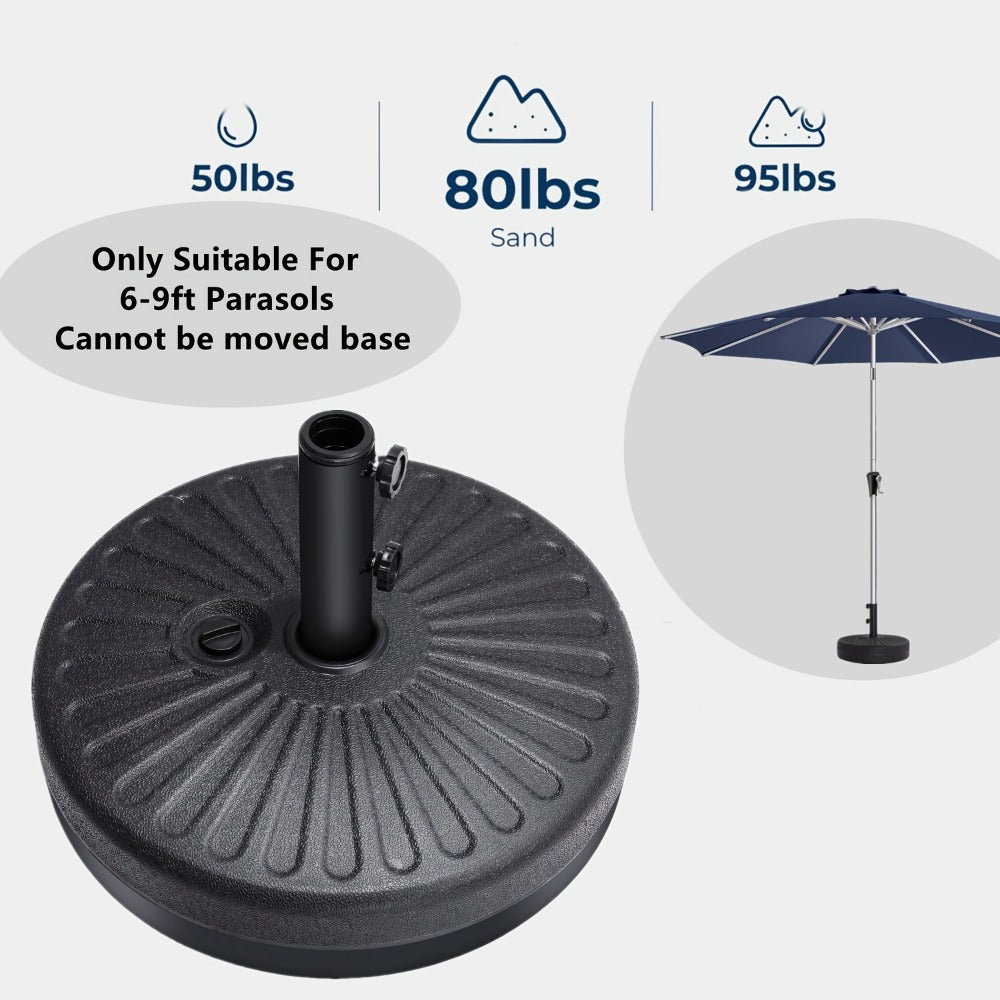 Heavy-Duty HDPE Umbrella Base with Rolling Wheels for Outdoor Shade and Protection detail image - detail view 5
