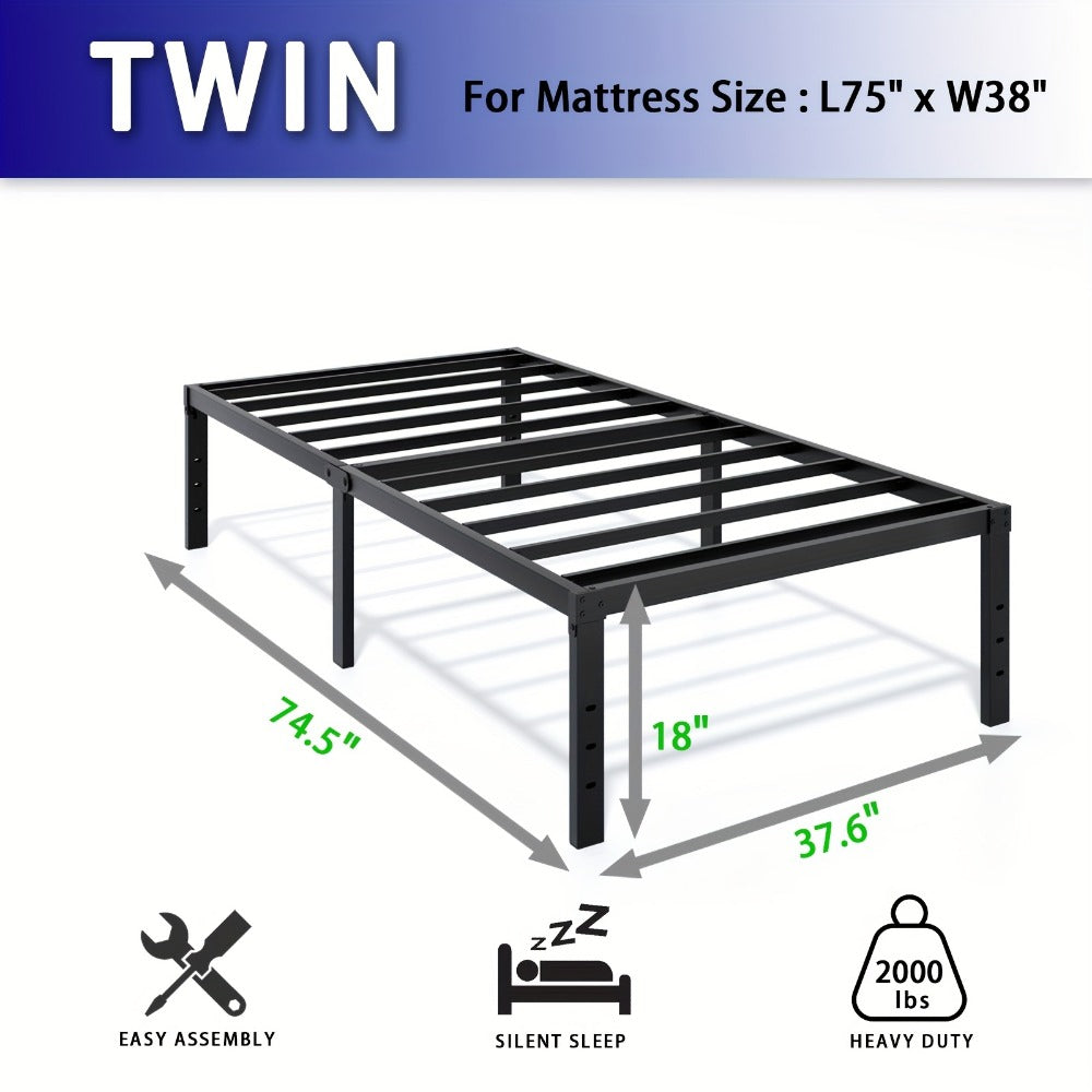 Heavy-Duty Metal Bed Frame with No Box Spring Needed for Bedroom detail image - detail view 25