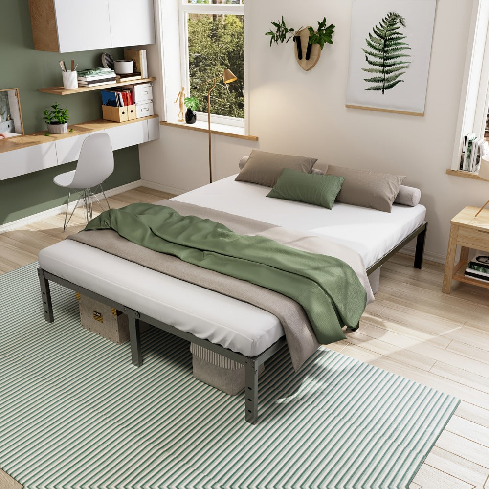 Bed Frame shown in the QUEEN, 12inch option