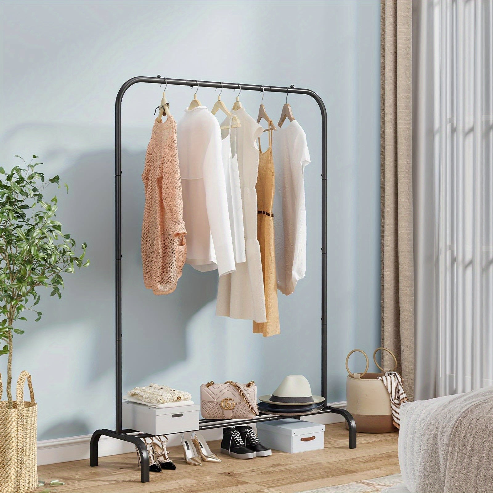 Clothes Rack shown in the Black option
