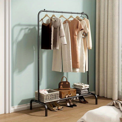 Heavy-Duty Metal Clothes Rack with Rolling Wheels and Large-Capacity Storage detail image - detail view 17