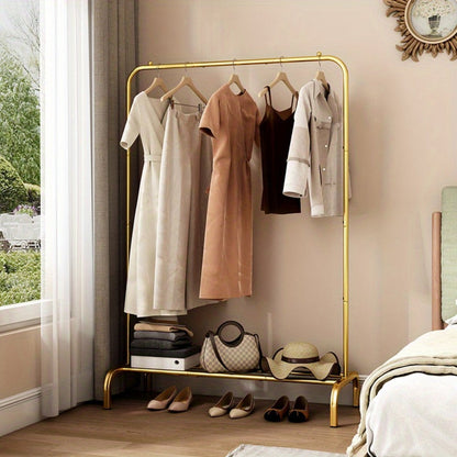 Heavy-Duty Metal Clothes Rack with Rolling Wheels and Large-Capacity Storage detail image - detail view 9