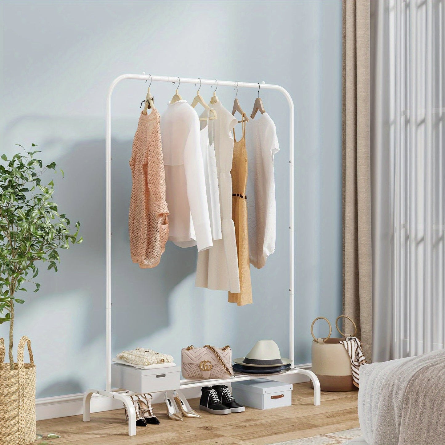 Clothes Rack shown in the White option