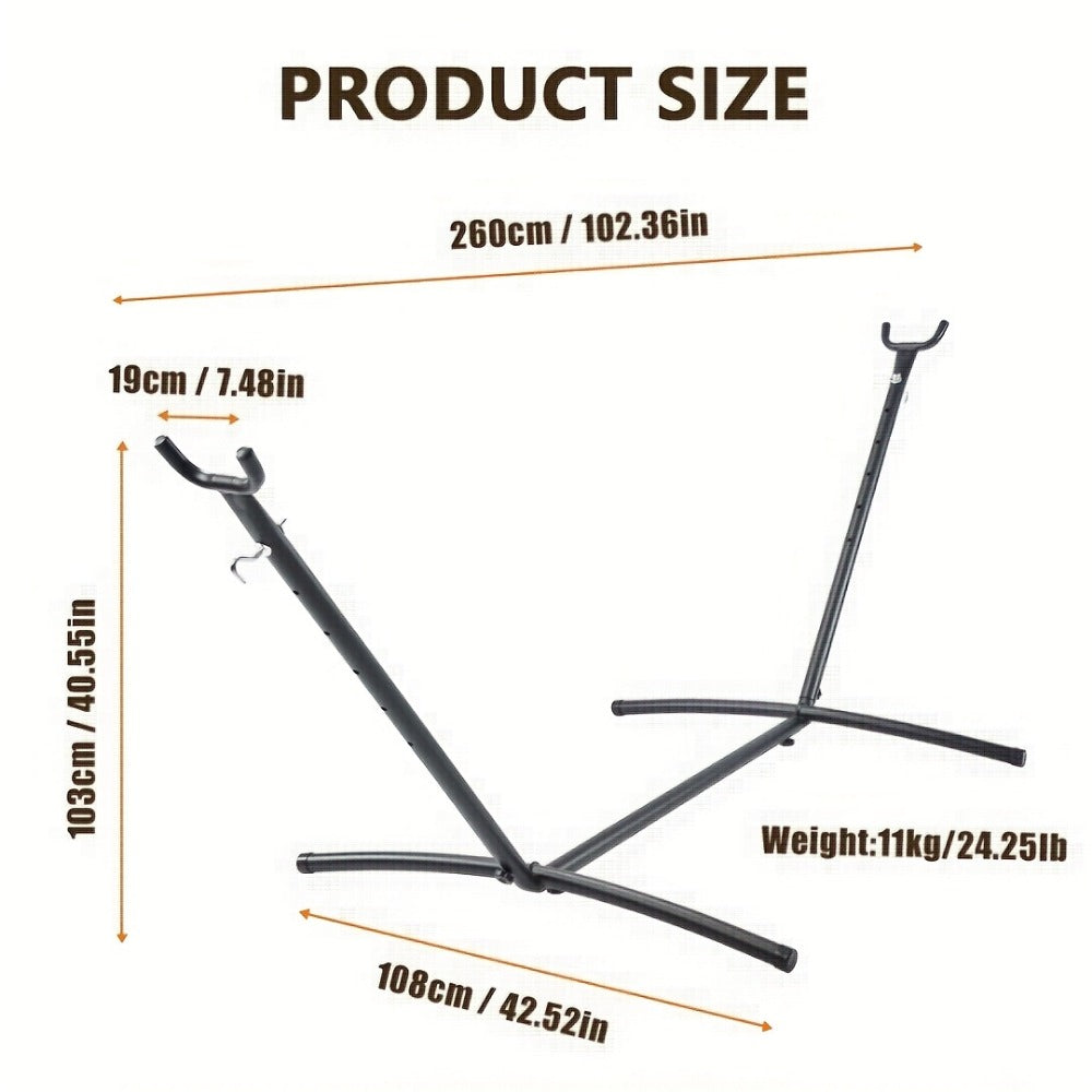 Heavy-Duty Metal Hammock Stand for Comfortable Outdoor Seating detail image - detail view 10
