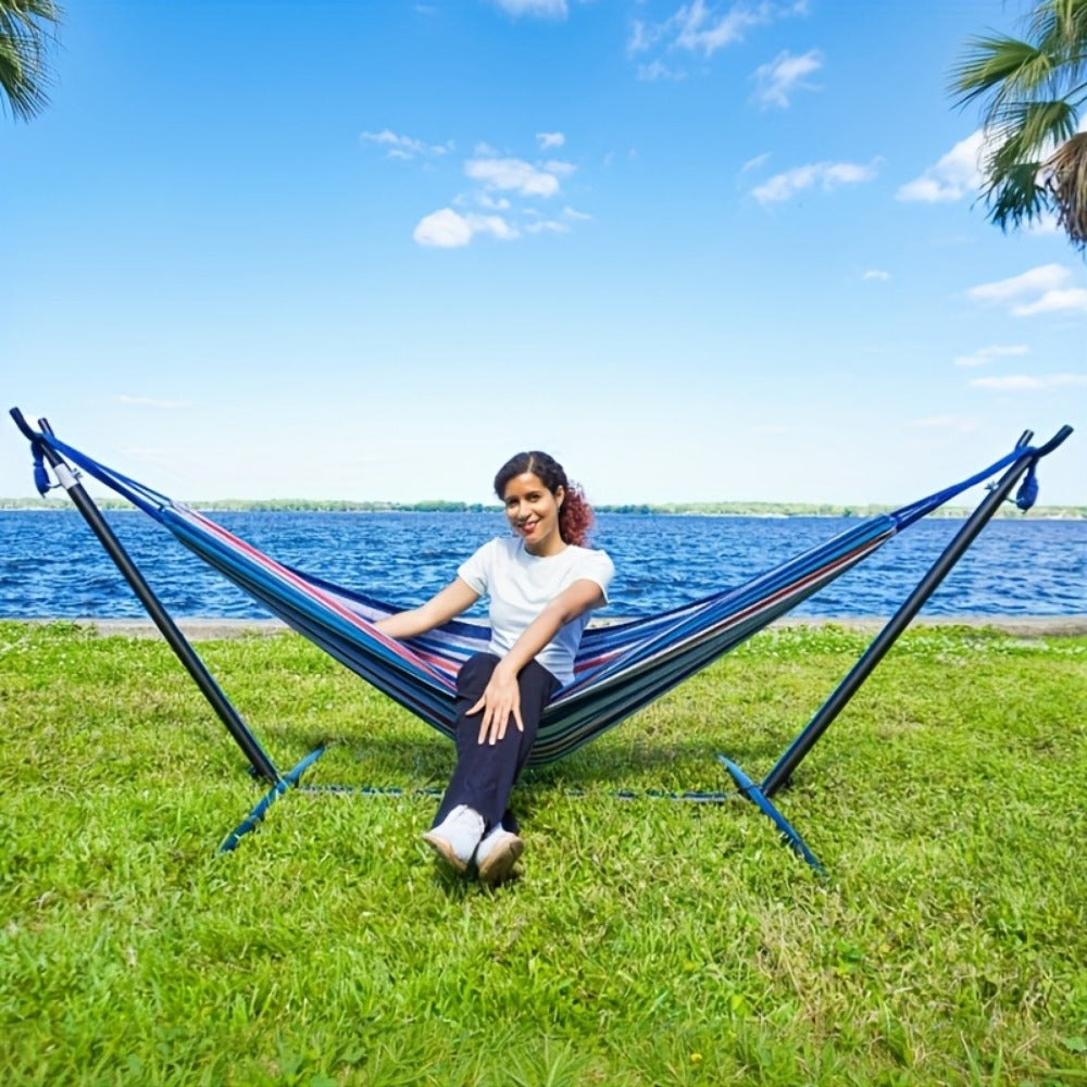 Heavy-Duty Metal Hammock Stand for Comfortable Outdoor Seating detail image - detail view 11