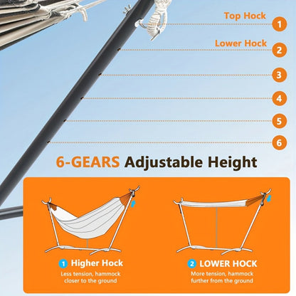 Heavy-Duty Metal Hammock Stand for Comfortable Outdoor Seating detail image - detail view 8