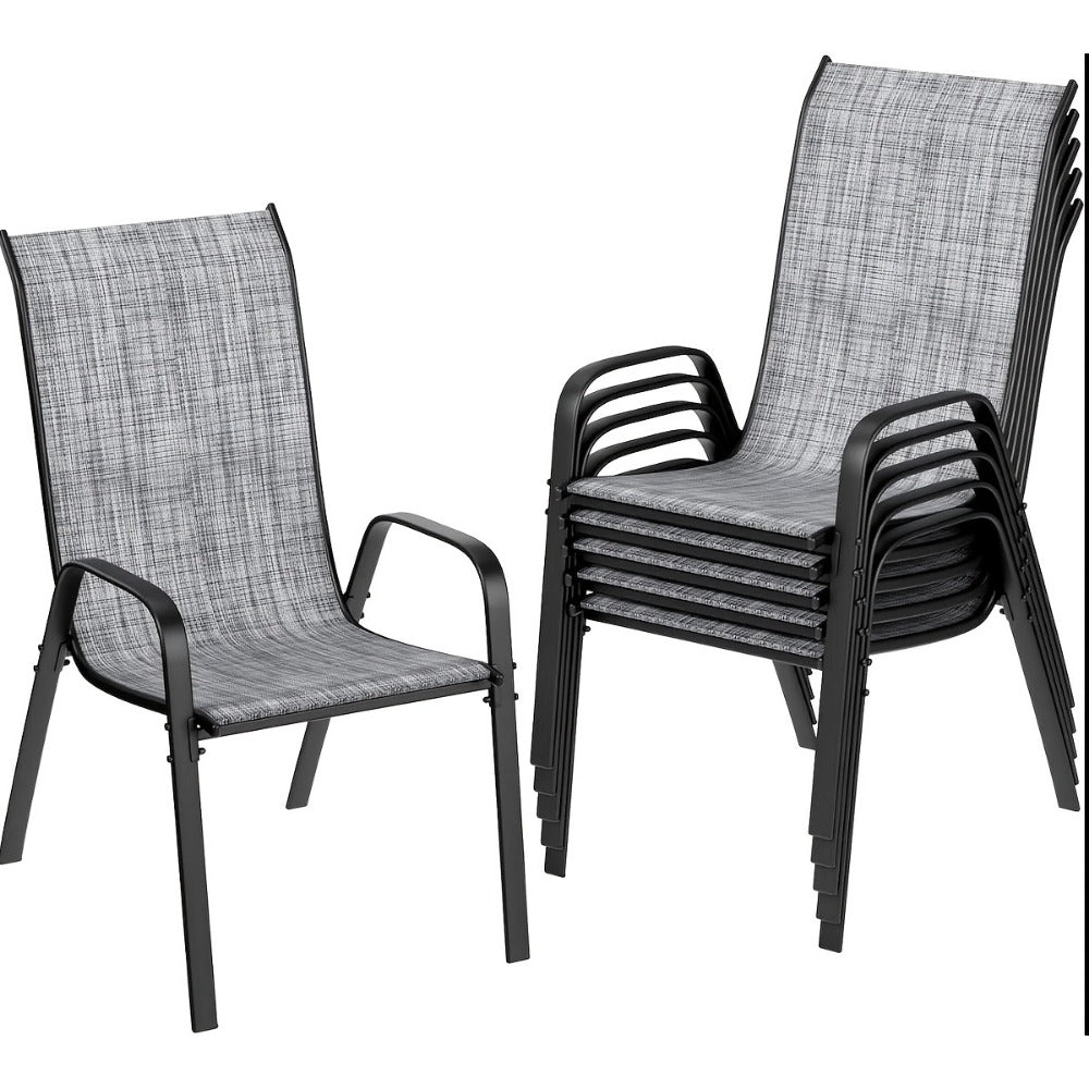 Heavy-Duty Patio Dining Chair with Armrests and Stackable Design detail image - detail view 10