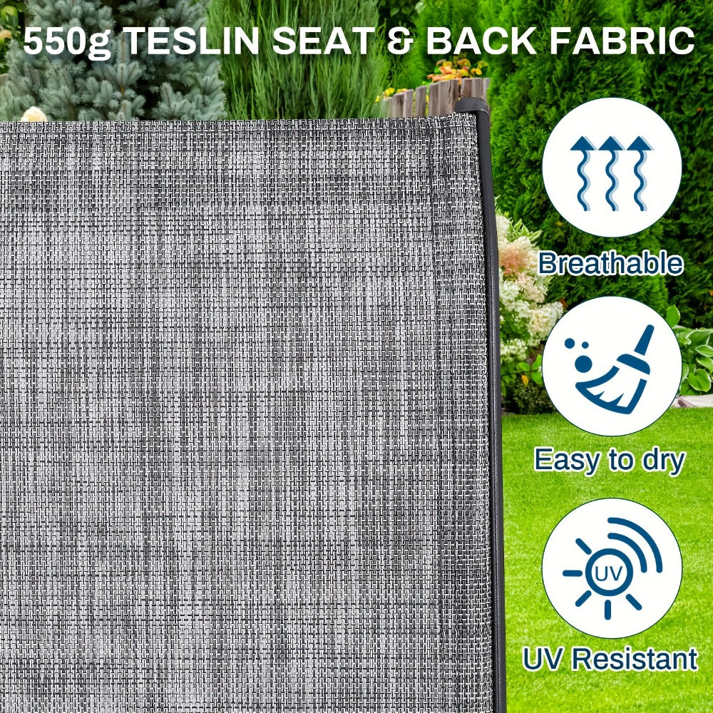 Heavy-Duty Patio Dining Chair with Armrests and Stackable Design detail image - detail view 11