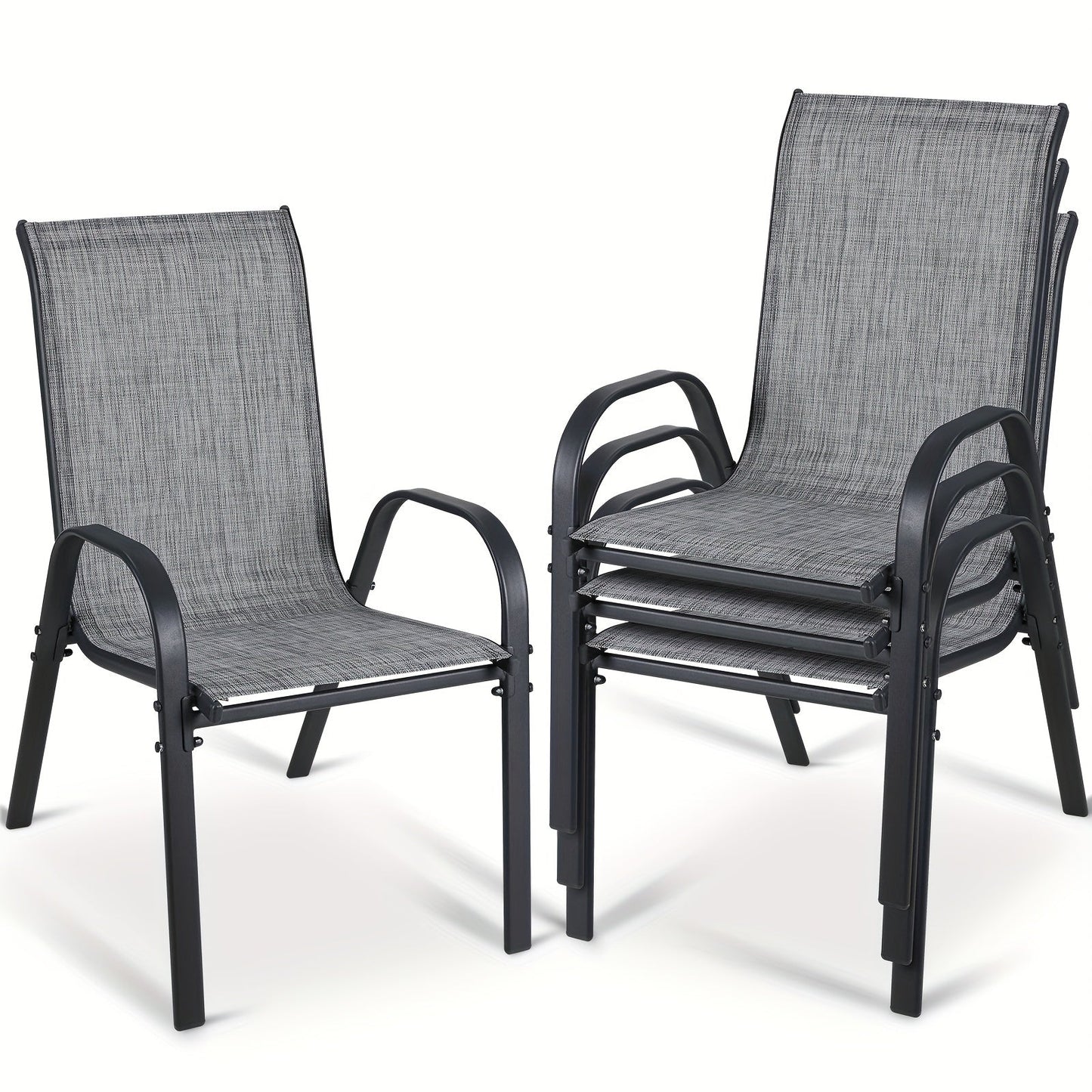 Patio Dining Chair shown in the Grey option