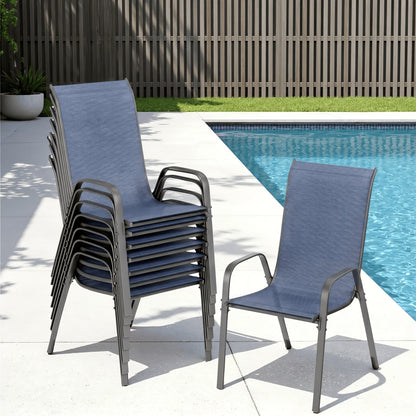 Patio Dining Chair shown in the Royal Blue-8pc option