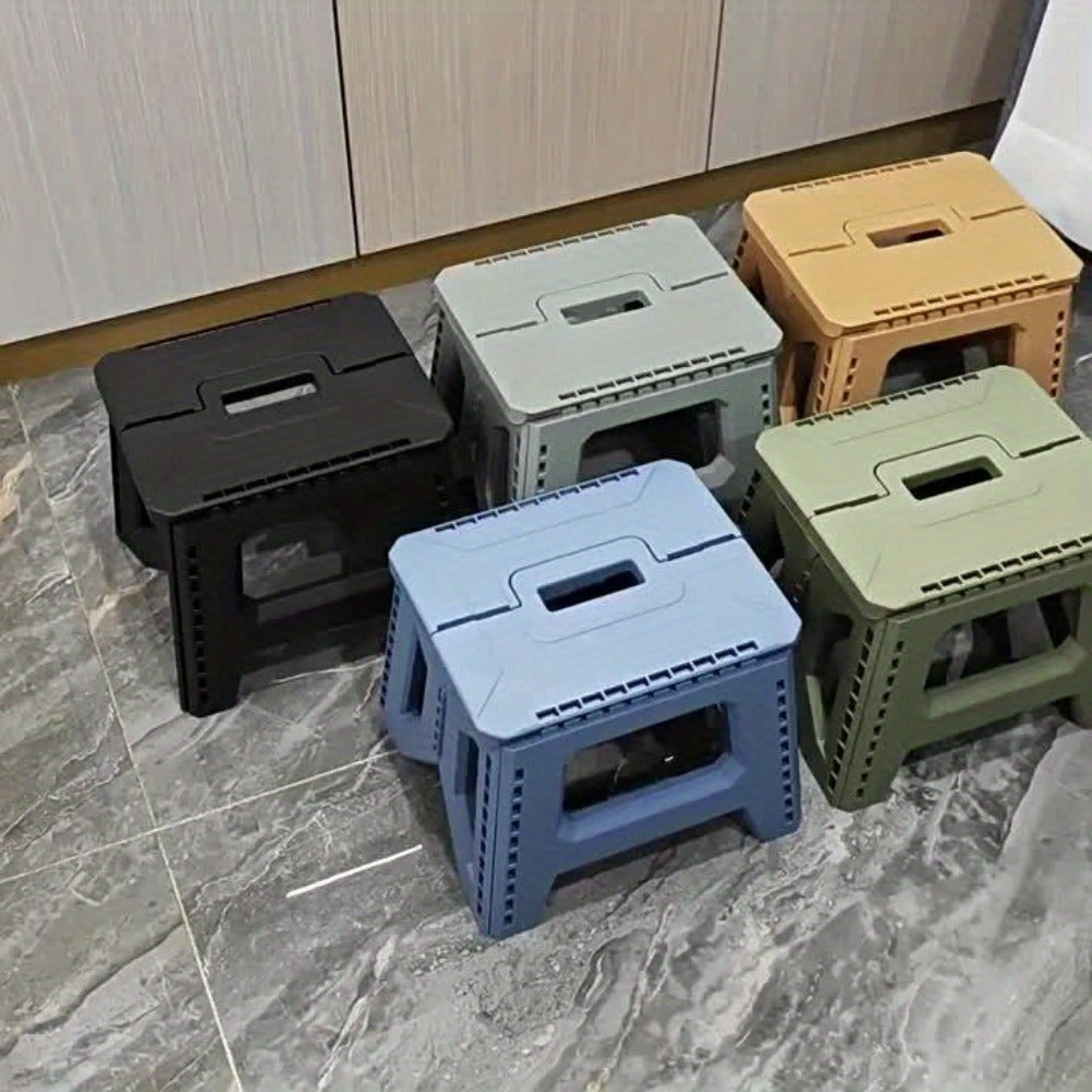 Heavy-Duty Plastic Folding Stool with Carry Handle and Tool-Free Assembly detail image - detail view 14