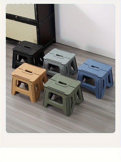 Heavy-Duty Plastic Folding Stool with Carry Handle and Tool-Free Assembly detail image - detail view 23