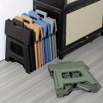 Heavy-Duty Plastic Folding Stool with Tool-Free Assembly and Multiple Color Options detail image - detail view 10