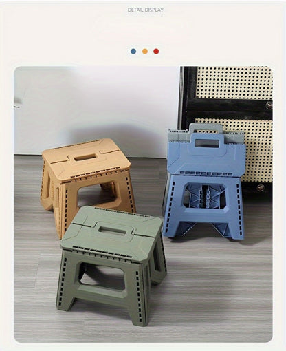 Heavy-Duty Plastic Folding Stool with Tool-Free Assembly and Multiple Color Options detail image - detail view 15