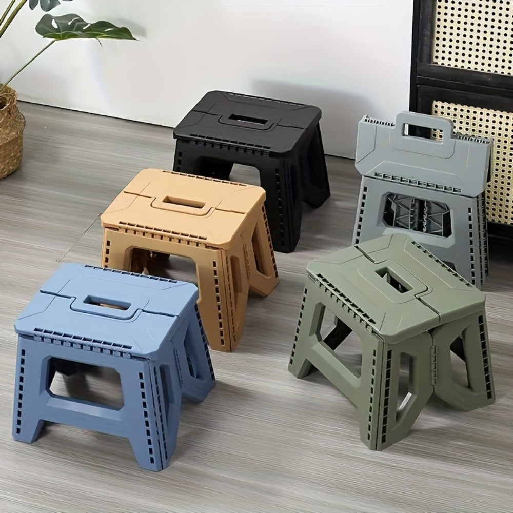 Heavy-Duty Plastic Folding Stool with Tool-Free Assembly and Multiple Color Options detail image - detail view 3