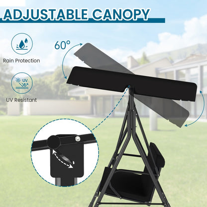 Heavy-Duty Porch Swing with Multiple Color Options for Patio detail image - detail view 5