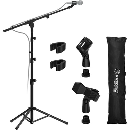 Adjustable Microphone Boom Stand shown in the Black option