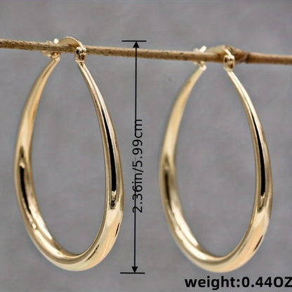 Hoop Earrings for Women - for Bohemian Retro Minimalist Gold No-Plating Nickel-Free Sensitive Ears - product detail view 8