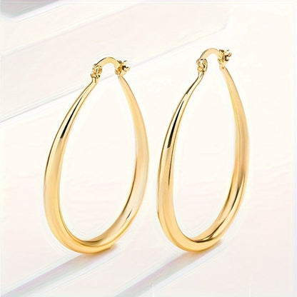 Hoop Earrings for Women - for Bohemian Retro Minimalist Gold No-Plating Nickel-Free Sensitive Ears - product detail view 9
